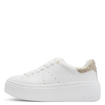 Дамски Сникърс TAMARIS - 1-23755-45-118 WHT/CHAMPAGNE