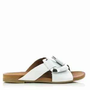 Women`s Flat Slippers VERANO-030.02.1589  WHITE