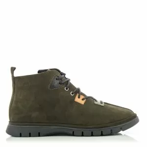 Women`s Flat Ankle Boots-19087 CLOUDY KHAKI COMB.