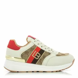 Women`s Sneakers LAURA BIAGIOTTI-8007 -BEIGE/RED
