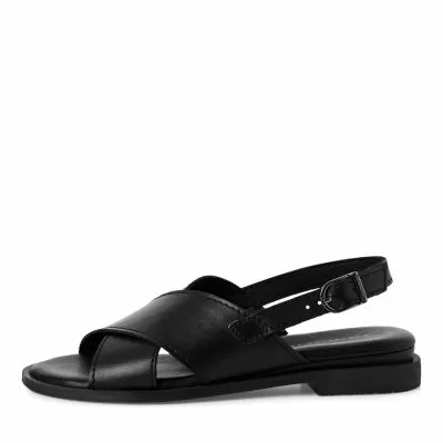 Дамски Равни Сандали  TAMARIS - 1-28102-44-003 BLACK LEATHER