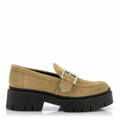 Дамски Лоуфър HUGO - 50541731 KRIS LOAFER BKSD OPEN BEIGE