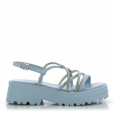 Дамски Сандали На Платформа RAMARIM-2438203 DARK BLUE/OFFWHITE