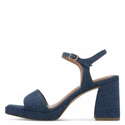 Woman`s Heeled Sandals TAMARIS-1-28343-44-802 DENIM