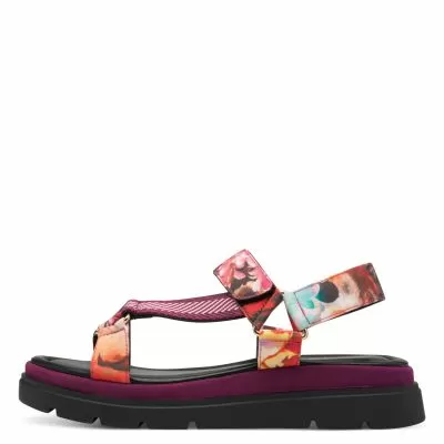 Дамски Равни Сандали  TAMARIS-1-28703-44-578 DARK PINK COMB