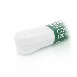 Плоски връзки за обувки 120 см COLLONIL бели