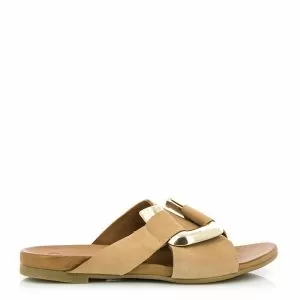 Дамски Равни Чехли  CARLO FABIANI - 030-02-1589  TOAST NUBUCK