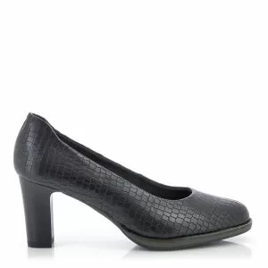 Дамски обувки на ток TAMARIS - 1-1-22424-29  086 BLACK CROCY
