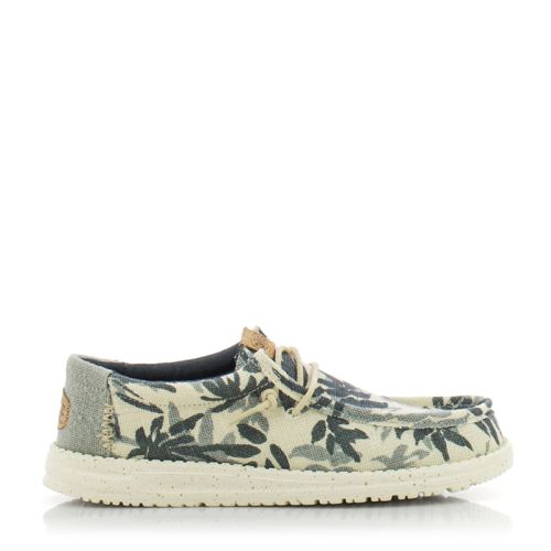 Мъжки Ежедневни HEY DUDE - 43087-0OF WALLY PALM EGRET/BLUE