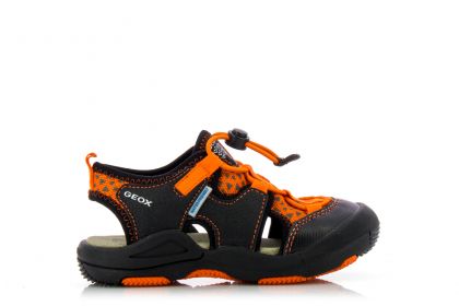 Детски сандали момче GEOX - j92e1b-orange/blackss19