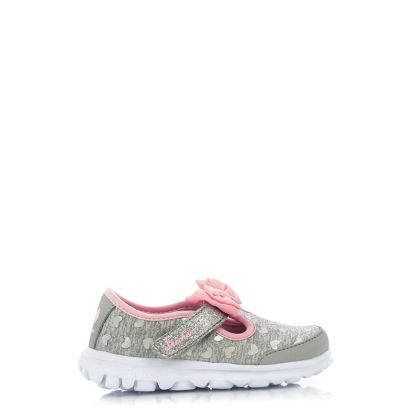 Детски сникърс момичета SKECHERS - 81162-grey/pink201