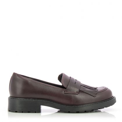 Дамски мокасини CLARKS - 26161657 Orinoco2Loafer Burgundy Leather