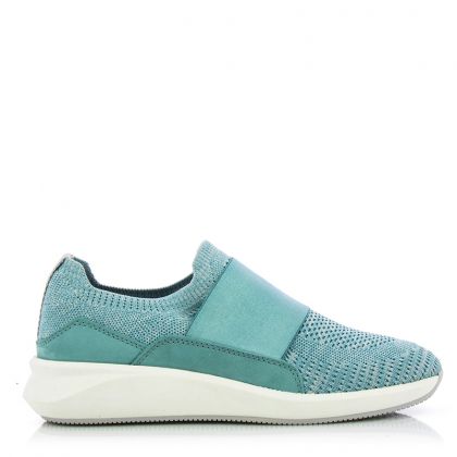 Дамски Сникърс  CLARKS - 26166309 Un Rio Knit Turquoise Knit