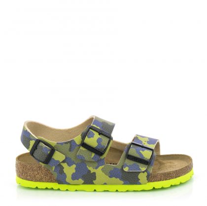 Детски сандали момче BIRKENSTOCK - 1022221 MILANO DESERT SOIL CAMO LIME AQUA