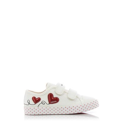 Сникърс Момичета GEOX - J3504G C0050 JR CIAK GIRL WHITE/RED