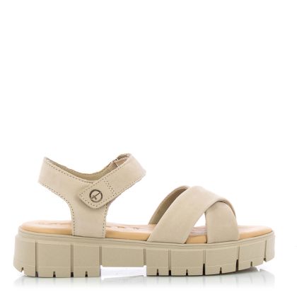 Women`s flat sandals Tamaris-1-1-28242-20 376  ANTELOPE NUBUC