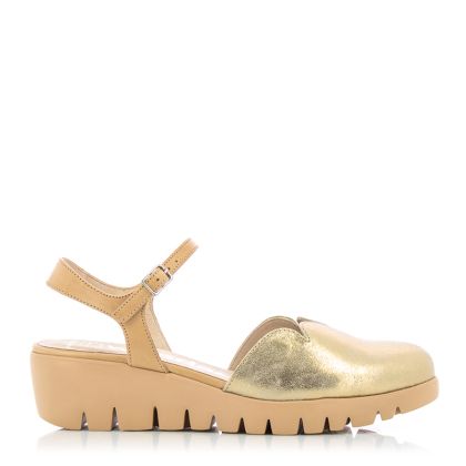 Women`s Platform Sandals WONDERS-C-33292 CARAVACA  PERGAMENA SAND