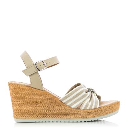 Women`s Sandals On Platform TAMARIS-1-1-28346-20 404  BEIGE/STRIPES