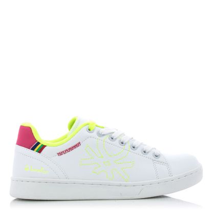 Дамски Сникърс  BENETTON - BTW314001/1080 -WHITE/FUXIA