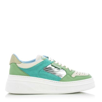 Women`s Skeakers CESARE PACIOTTI 4US-TAYLOR-06 -NAPA ALOE/VELOUR VERDE JASMINE
