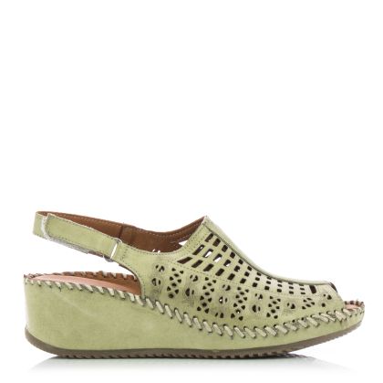 Women`s Sandals On Platform VERONELLA-128.21  GREEN R014