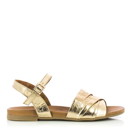 Women`s Flat Sandals VERANO-030.02.0266  METALIC GOLD