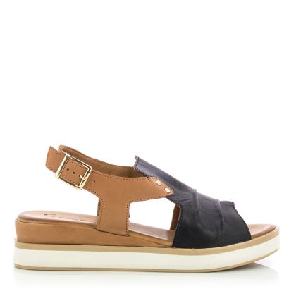 Women`s Sandals On Platform CARLO FABIANI-133.1087  BLACK/COCONUT 01