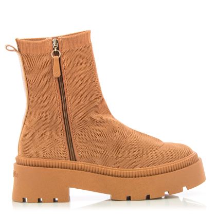 Women`s Flat Ankle Boots PETITE JOLIE-PJ6792 KNIT/J-LASTIC  AMBER/SOLA AMBER