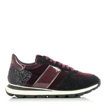 Women`s Sneakers GEOX-D26F4A D SPHERICA VSERIES WINE/BLACK