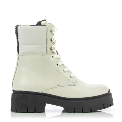 Дамски Кубинки HUGO - 50504680 KRIS_LACEUPBOOTIE_LT  OPEN WHITE