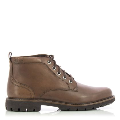 Men`s Boots CLARKS-26173425 BATCOMBE MIX DARK TAN LEA