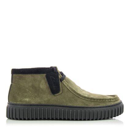 Men`s Daily Boots CLARKS-26173595 TORHILL HI DARK OLIVE SDE