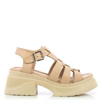 Women`s Sandals On Top CARLO FABIANI-252-29900 TRENDY LOW PUDRA