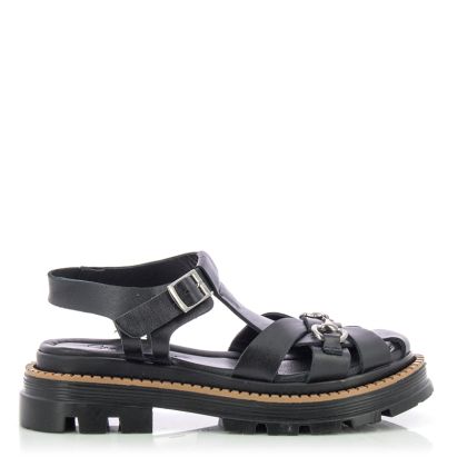 Women`s Flat Sandals CARLO FABIANI-182-061 BARCA BLACK