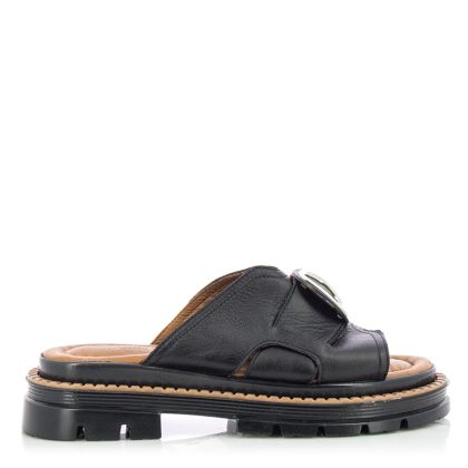 Women`s Flat Slippers CARLO FABIANI-090-14014 MASHA BLACK