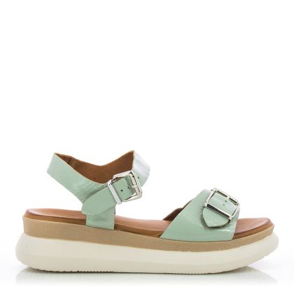 Women`s Sandals On Platform CARLO FABIANI-030-139-2579 TANCA MINT PATENT