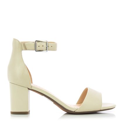 Women`s Sandals On Top CLARKS-26177448 DEVA MAE IVORY LEATHER