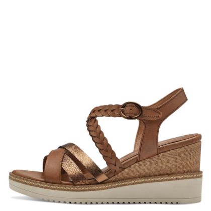 Women`s Platform Sandals TAMARIS-1-28220-42-305 COGNAC