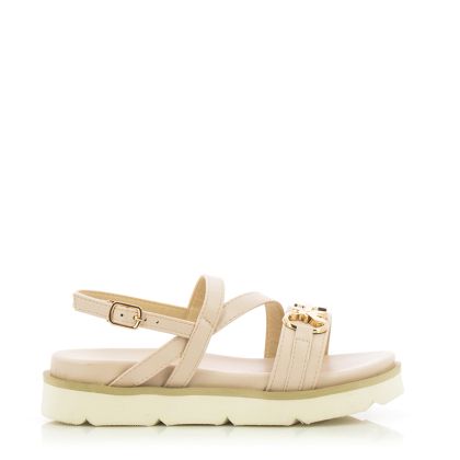 Сандали Момичета PATRIZIA PEPE - PPJ238.02 OFF WHITE/PLATINO