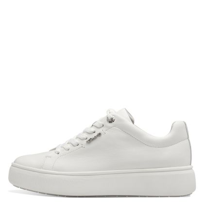 Дамски Сникърс TAMARIS - 1-23736-42-117  WHITE LEATHER