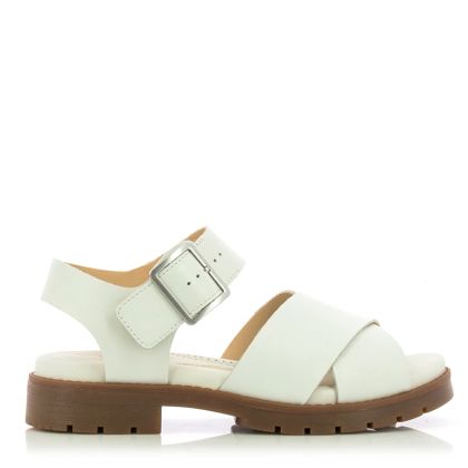 Дамски Равни Сандали CLARKS-26176324 ORINOCO CROSS OFF WHITE LEA