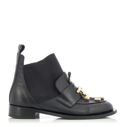 Women`s Flat Ankle Boots CARLO FABIANI-063-6653 BLACK