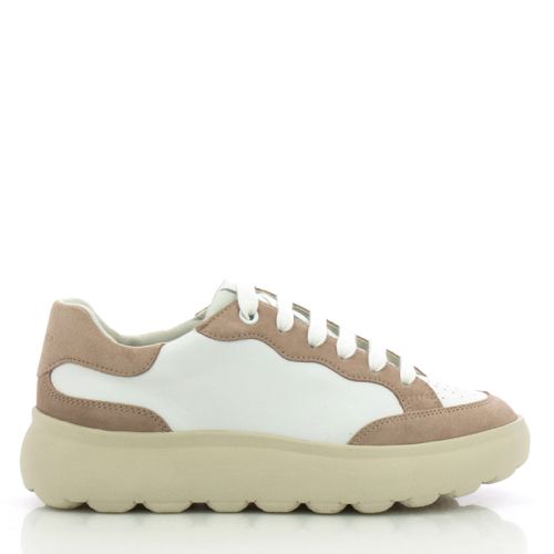 Womwn`s Sneakers GEOX-D55TCA D SPHERICA EC4.1 WHITE/NUDE