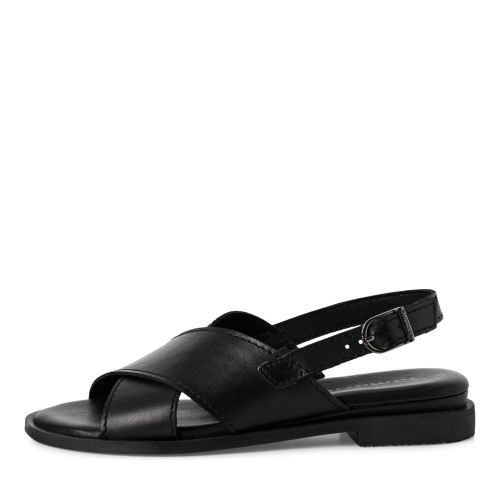 Дамски Равни Сандали  TAMARIS - 1-28102-44-003 BLACK LEATHER