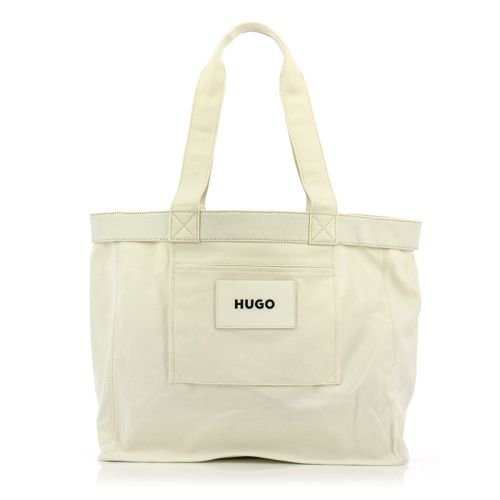 Ежедневни Чанти HUGO - 50536267 BECKY TOTE-CANVAS OPEN WHITE