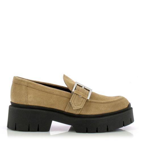 Women`s Loafer HUGO-50541731 KRIS LOAFER BKSD OPEN BEIGE