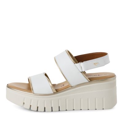 Дамски Сандали На Платформа TAMARIS - 1-28711-44-132 WHITE/LT.GOLD