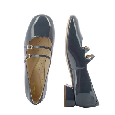 Токчета CLARKS - 26181311 DAISS30 SHINE NAVY PATENT