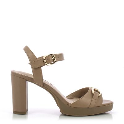 Дамски Сандали На Ток GEOX - D55B6A D WALK PLEASURE 85S BEIGE
