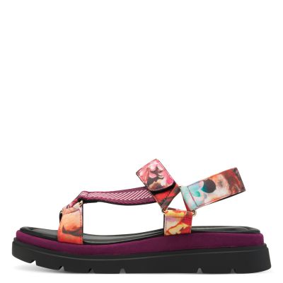 Дамски Равни Сандали  TAMARIS-1-28703-44-578 DARK PINK COMB